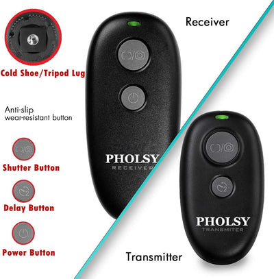 PHOLSY Kabellose Kamera Fernauslöser Auslöser Fernbedienung für Canon R100 R8 R6ii R7 R10 90D 250D 8