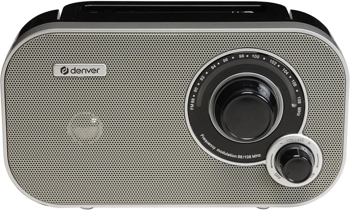 Denver TR-51 UKW-Radio mit analogem Tuning, Grau