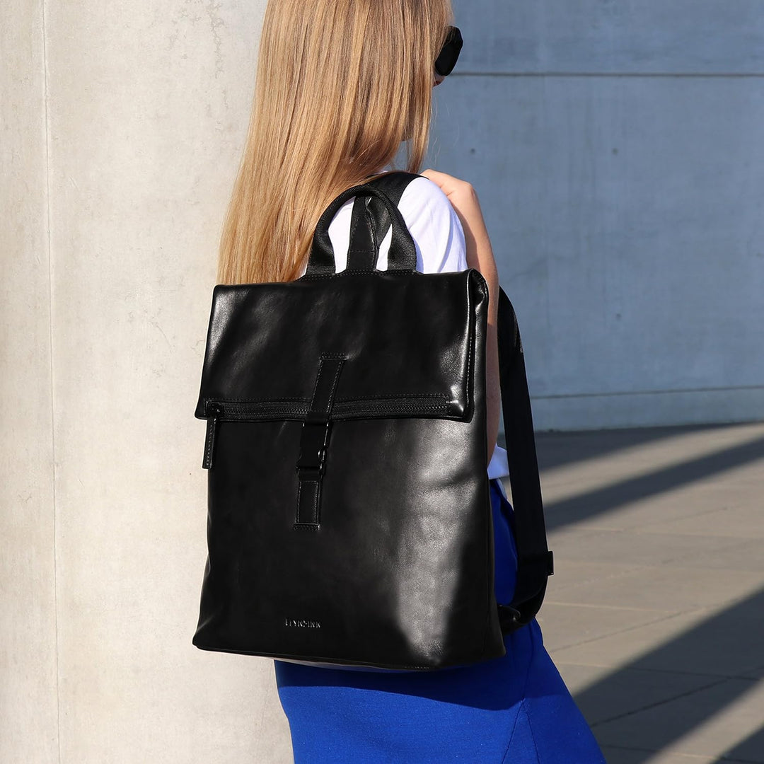 FEYNSINN BERLIN Rucksack MATS aus Premium Leder I Lederrucksack gross für Herren und Damen 15.4 Zoll