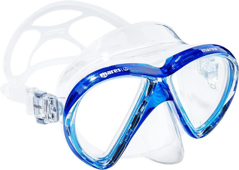 Mares Erwachsene Maske plus Schnorchel plus Flosse Set X-One Marea S/M Blau, S/M Blau