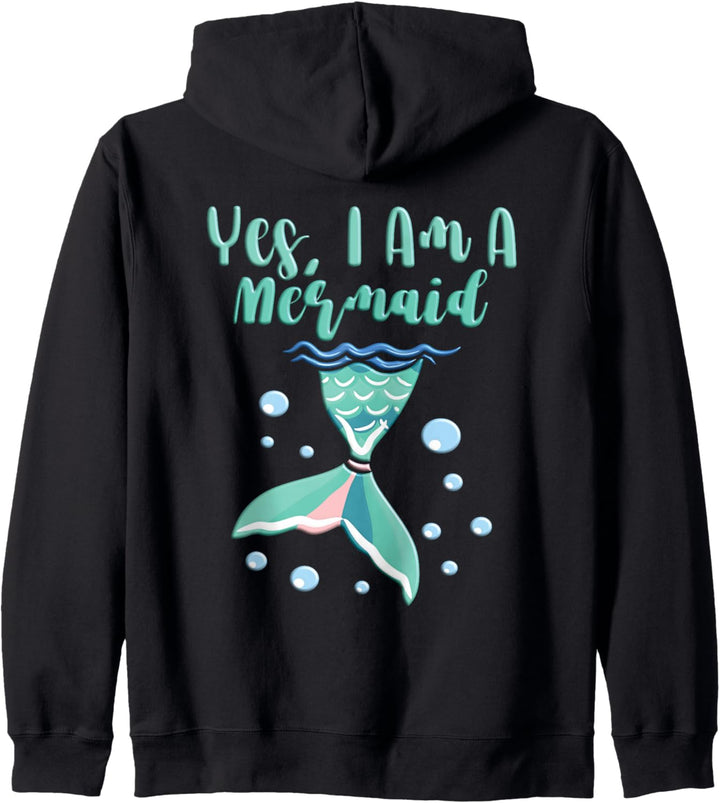 Süsses Mermaid Yes I am a Mermaid Meerjungfrau Kapuzenjacke