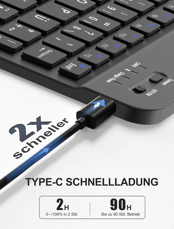 JADEMALL Für Xiaomi Redmi Pad SE 11" (2023) Hülle mit Tastatur QWERTZ | Für Xiaomi Redmi Pad SE 11 Z