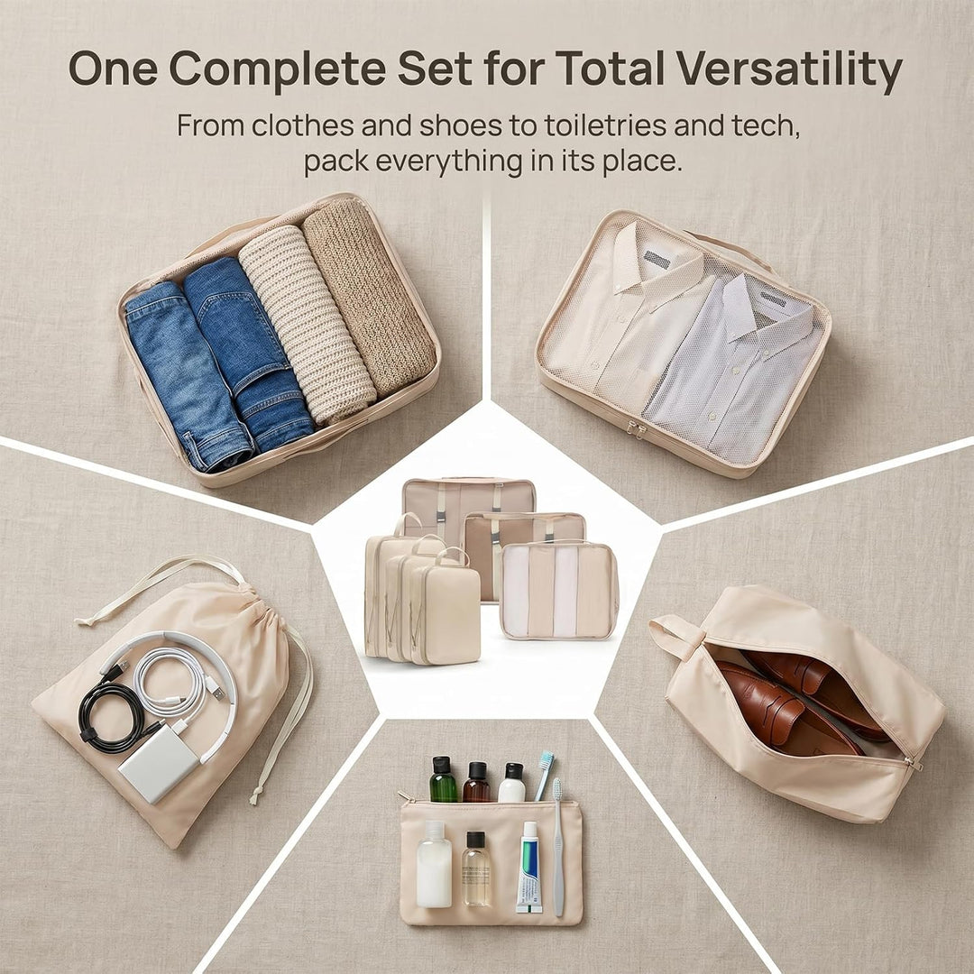 11 Stück Compression Packing Cubes Set, Koffer Organizer Set Kleidertaschen