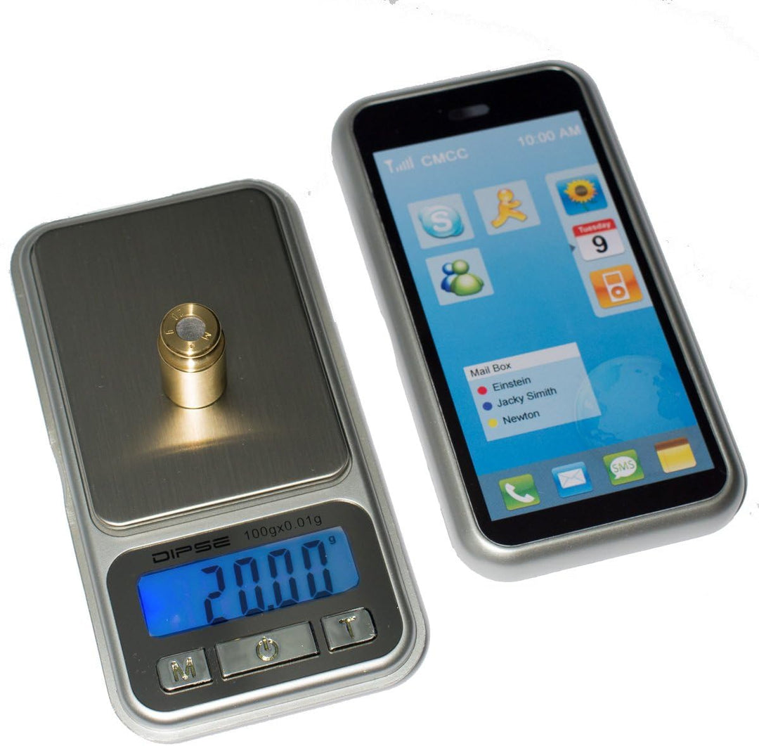 Digitalwaage XP-100 Feinwaage die in 0,01 g Schritten präzise bis 100g wiegt, Gramm, Grain,Carat, Ta