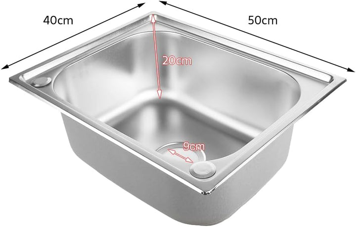 Edelstahlspüle Campingspüle - -Edelstahlspüle Einbauspüle Aufbauspüle Spülbecken Spüle Küchenspüle-E