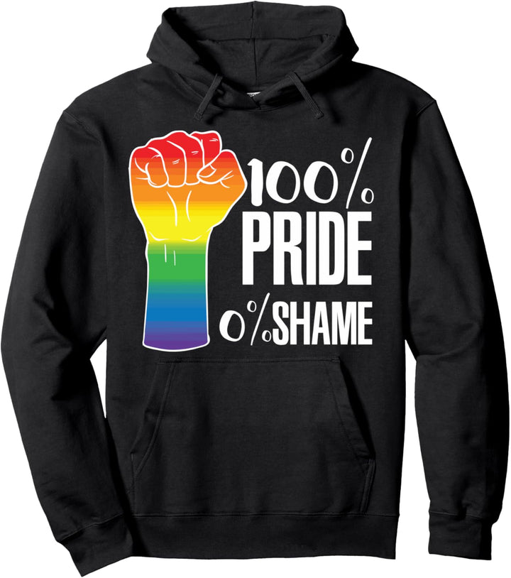 LGBT 100% Pride Gay Rainbow Geschenk Für Schwule & Lesben Pullover Hoodie