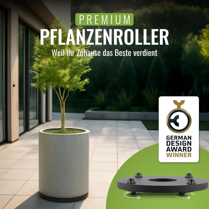Pflanzwerk® Pflanzkübel Untersetzer *ULTRAFLACHER DESIGNER PFLANZENROLLER* Ø28cm für alle Blumentöpf