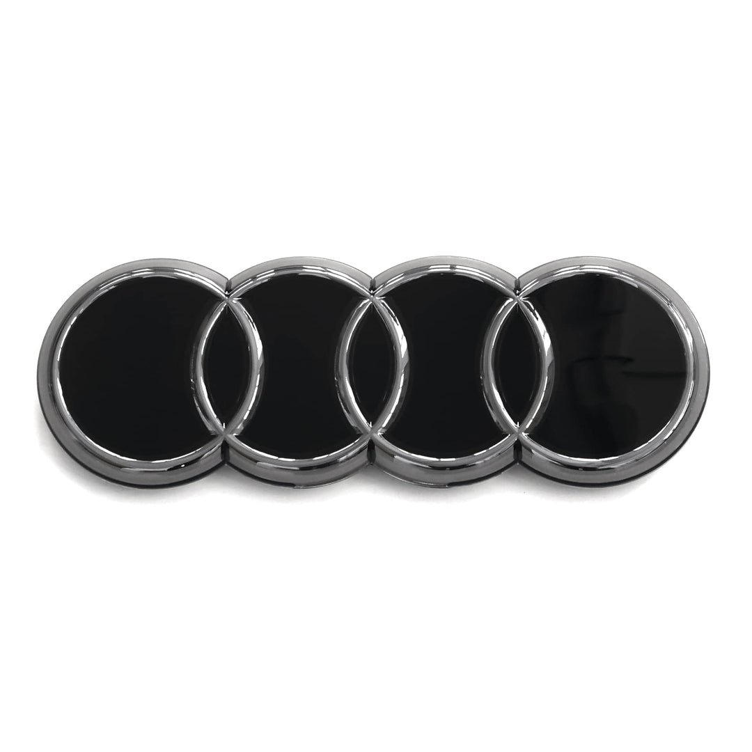 Audi 89A071801 Ringe Zeichen Kühlergrill Black Edition Emblem Blackline Logo, schwarz