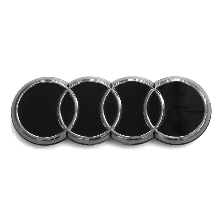 Audi 89A071801 Ringe Zeichen Kühlergrill Black Edition Emblem Blackline Logo, schwarz