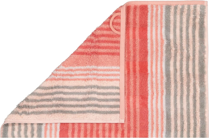 CAWÖ Home Handtücher Noblesse Harmony Streifen 1085 Koralle - 27 Duschtuch 80x160 cm, Duschtuch 80x1