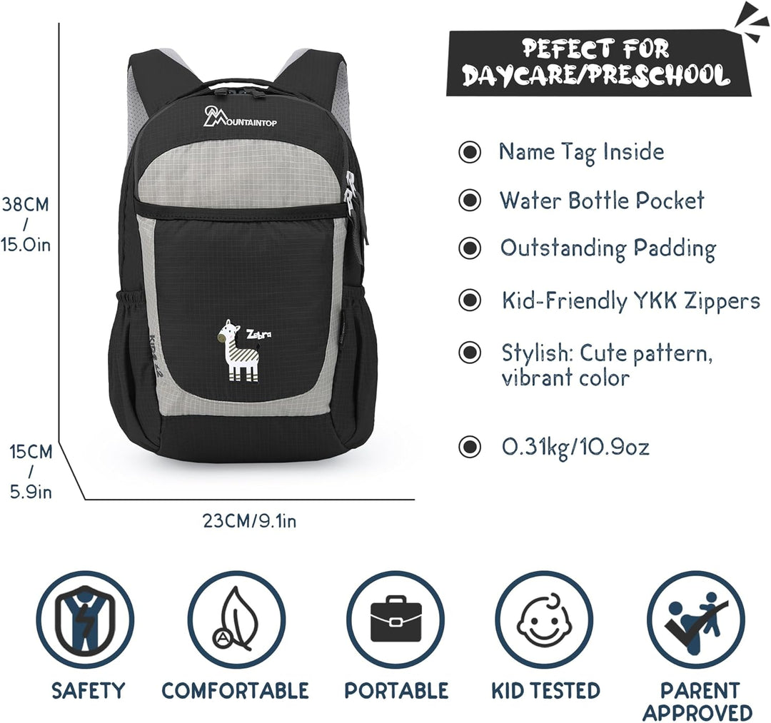 MOUNTAINTOP Kinderrucksack mit Brustgurt Kindergartenrucksack Mädchen Jungen Rucksack Mini Schultasc