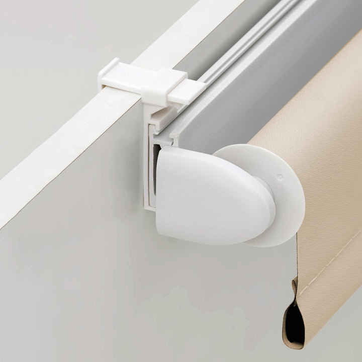 Blindecor Aure | Lichtdurchlässiges Rollos für Fenster und tür ohne bohren mit klämmträger - Beige,