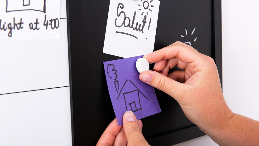 ALLboards 3-in-1-Kombitafel: Whiteboard, Kreidetafel magneitsch, Kork 90×60 cm + Zubehör 90x60cm 3 i