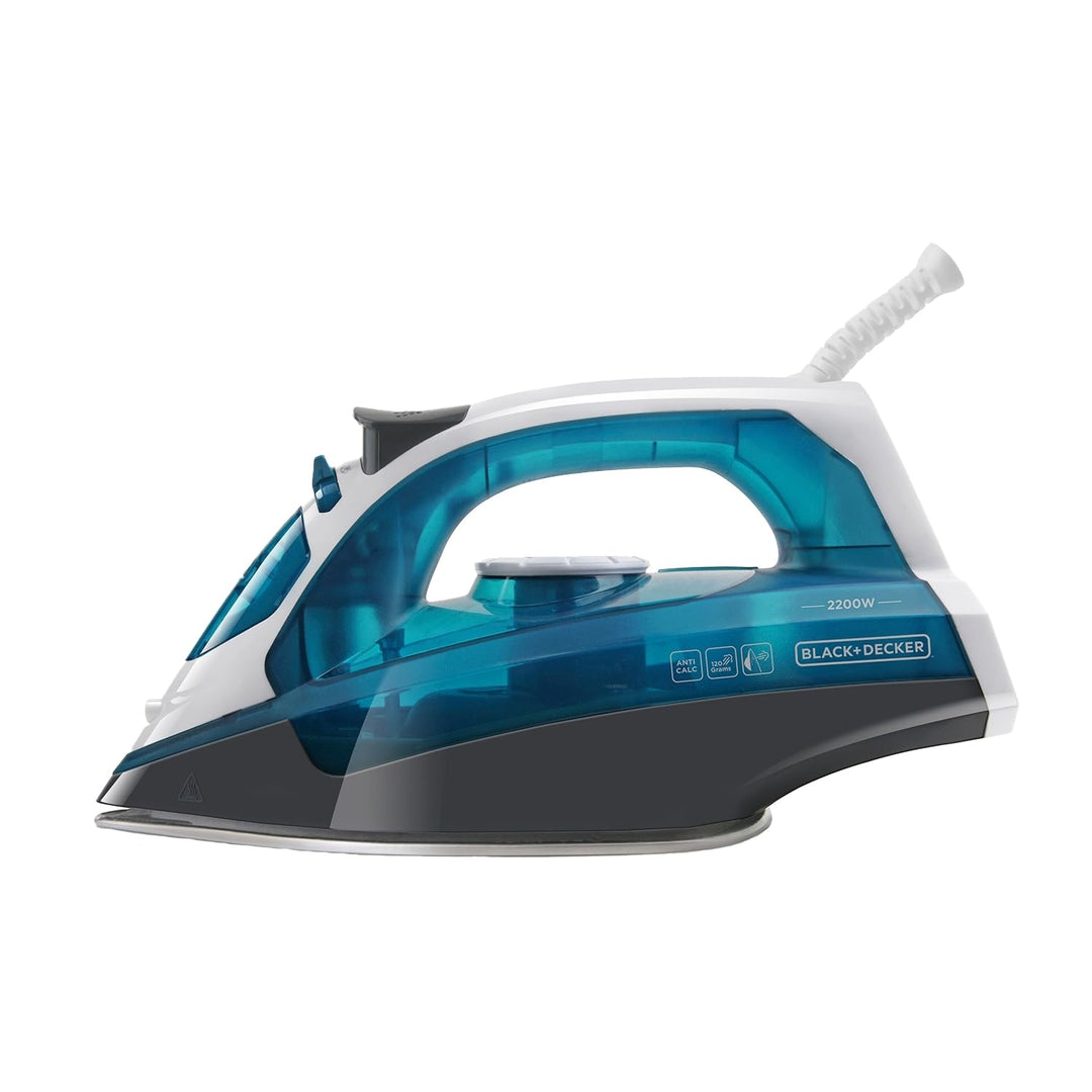 Black+Decker Blau BXIR2200E Dampfbügeleisen, 2200, Kunststoff, 370 milliliters 280ml 2200W Blau, 280