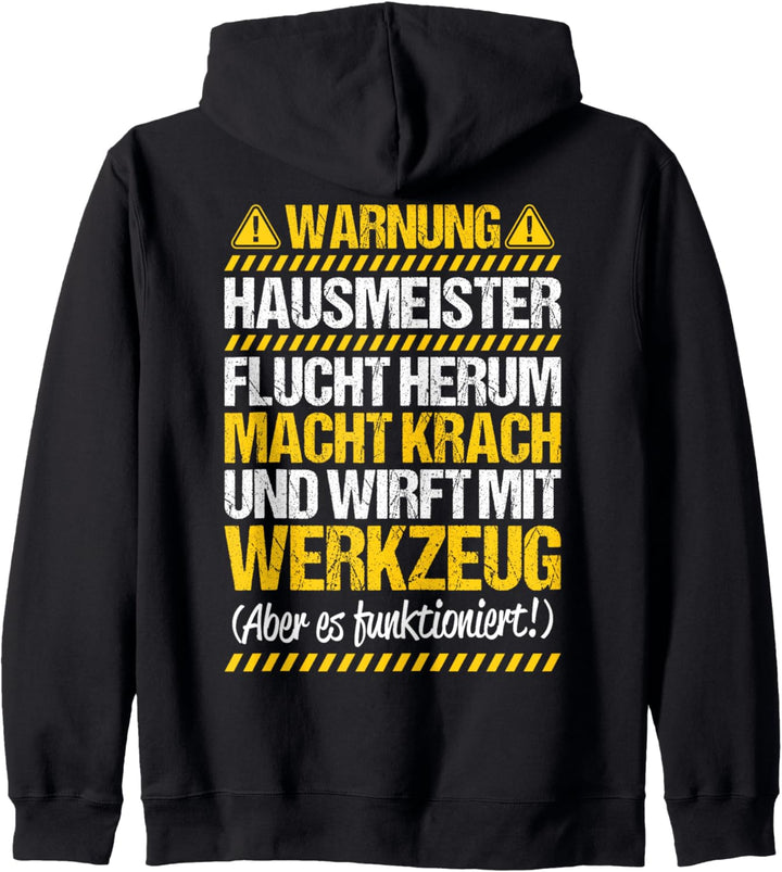 Wirft Mit Werkzeug Hausmeister Kapuzenjacke