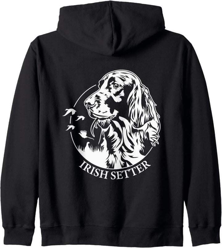 Irish Setter Portrait Hund Hundeportrait Jagdhunde Hunde Kapuzenjacke