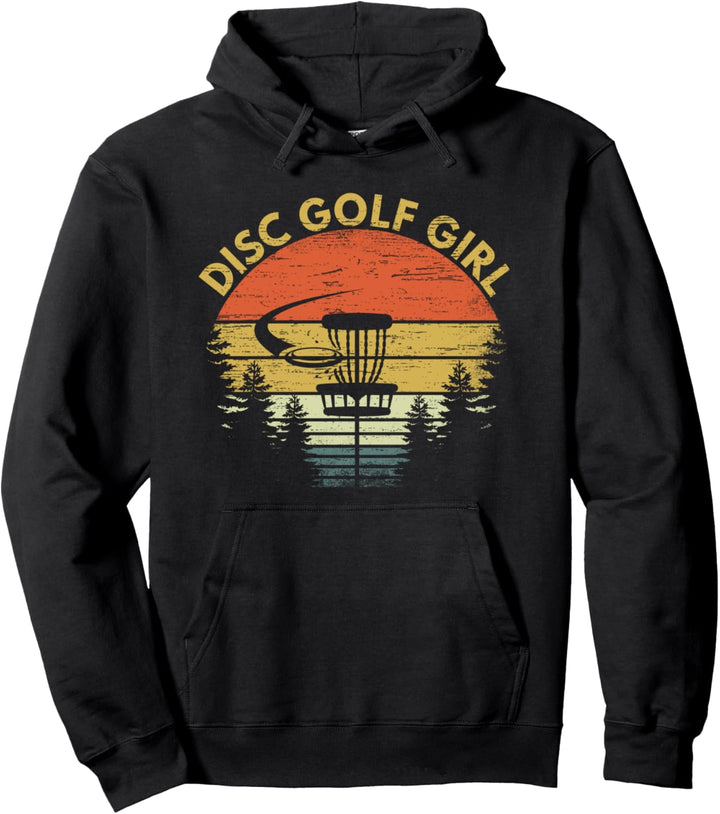 Disc Golf Girl Frisbee Golf Gift For Women And Girls Kids Pullover Hoodie