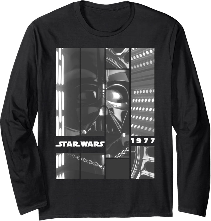 Star Wars Darth Vader Starship Lights Poster Langarmshirt