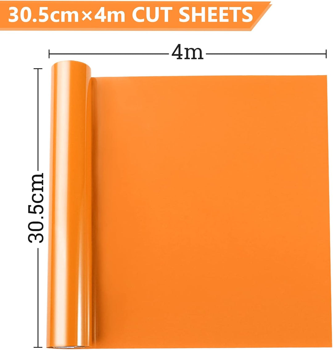 NANAPLUMS Plotterfolie Textil, 30.5cm×4m Flexfolie Plotter Textil, Bügelfolie für Textilien Transfer