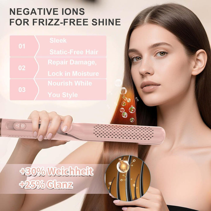 iToncs 2 in 1 Air glätteisen Locken und Glätten mit 360°Kühlluft, Reduziert Hitzeschäden, für schnel