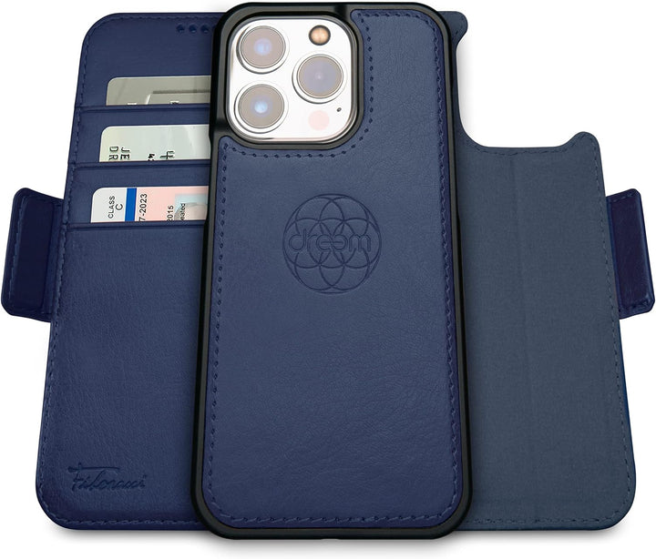 Dreem Fibonacci iPhone 14 Pro Max Brieftaschen-Etui / 2-in-1 stossfestes Etui und abnehmbares Folio