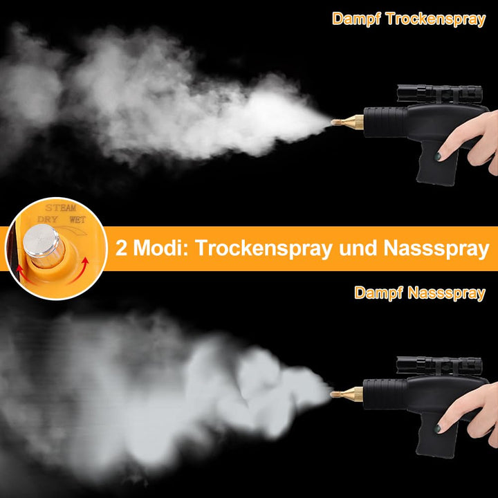 Dampfreiniger Handgerät Tragbarer, Hochdruck Dampfreiniger Maschine Dampfsauger mit Bürstenköpfen, f