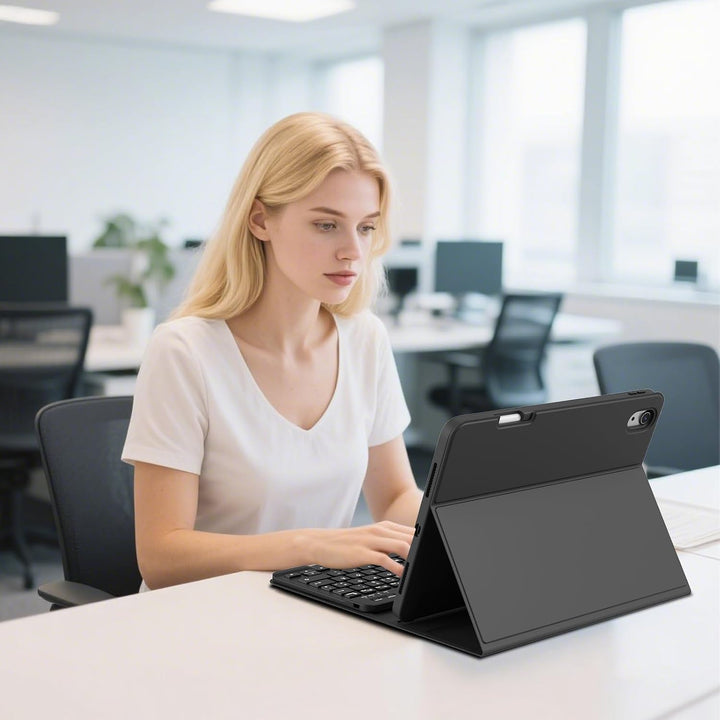 Tastatur Hülle für iPad 11. Generation 2025 A16, iPad 10. Generation 2022 10,9 Zoll, Weiche TPU Hüll