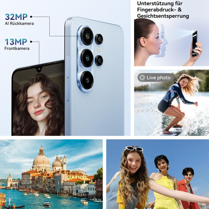 Blackview Wave 10 Smartphone Ohne Vertrag, Android 16 Handy,6,88" 120Hz, 32GB+128GB/2TB,32MP 13MP/50