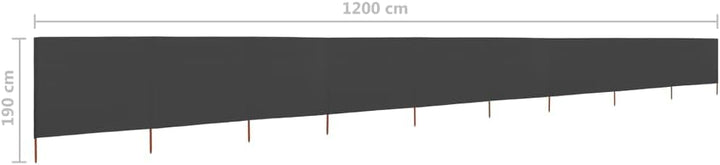Myheimly Windschutzgewebe,Windschutz Sichtschutz Balkon,Sichtschutzzaun Anthrazit,1200 x 160 cm 1200