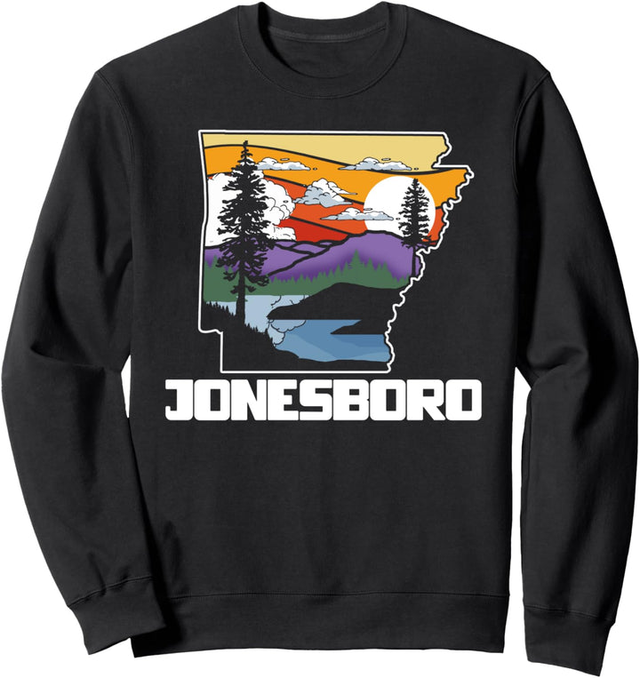 Jonesboro Arkansas Artistic Nature Outdoors Vintage 80s Sweatshirt