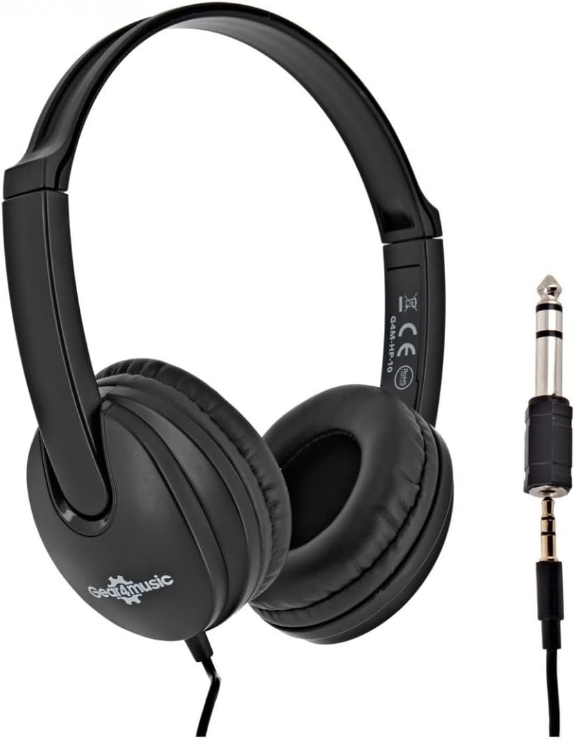 Gear4music Junior Kopfhörer für Kinder On Ear Wired schwarz