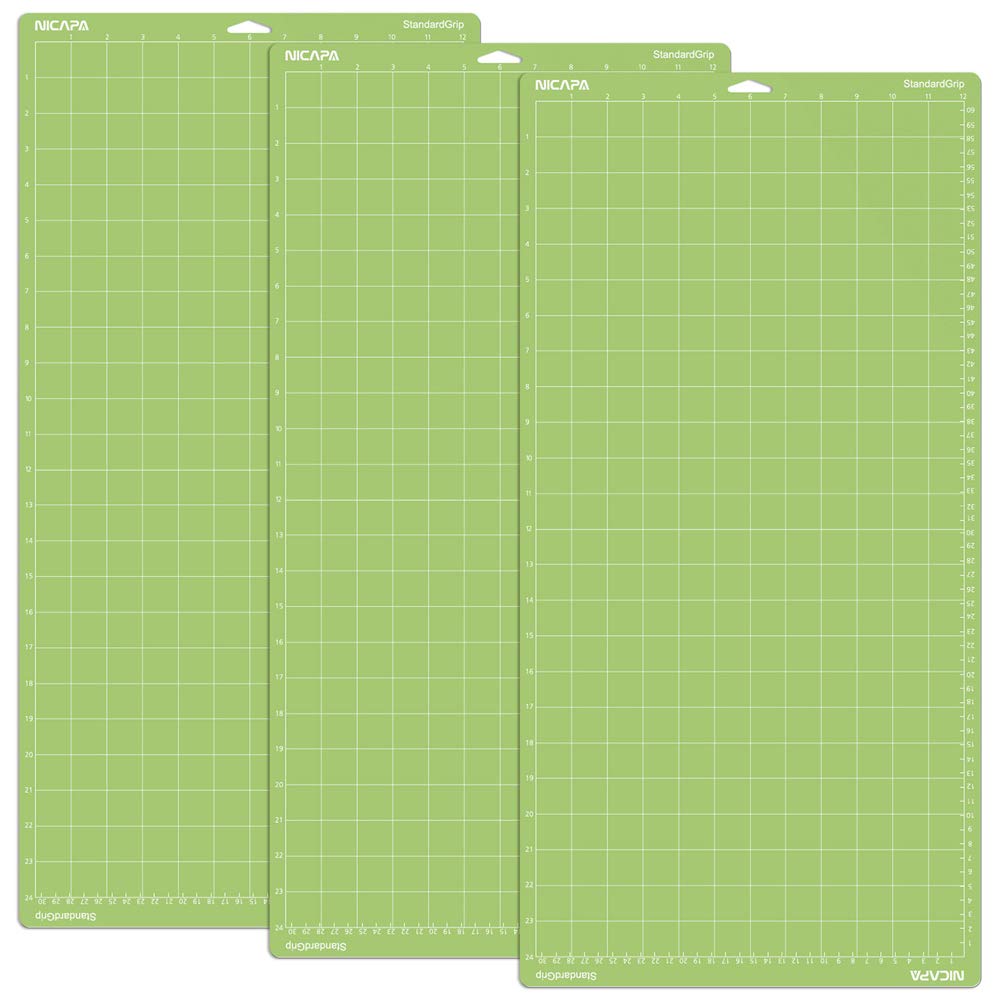 NICAPA Matte Standard Grip Schneidematte für Cricut Explore 3/Air 2/Air/Maker Zubehörz [12x24 Zoll,