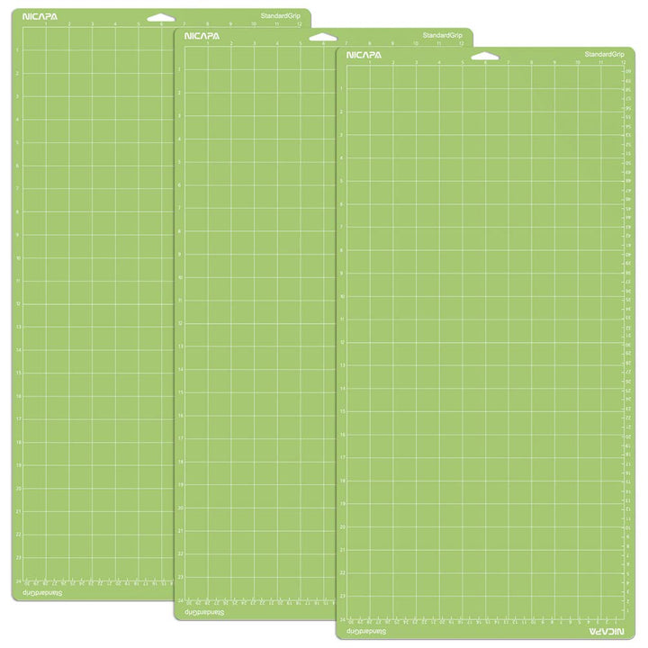 NICAPA Matte Standard Grip Schneidematte für Cricut Explore 3/Air 2/Air/Maker Zubehörz [12x24 Zoll,