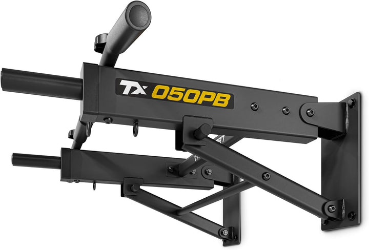 TREX SPORT Klimmzugstange klappbar zur Wandmontage TX-050PB | 6 rutschfeste Schaumstoffgriffe, Boxsa