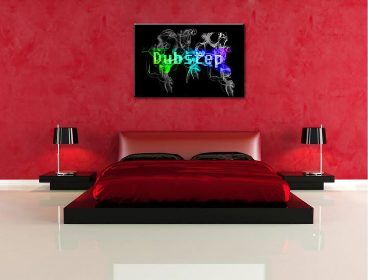 Bunt Electro music, Dubstep schwarz/weiss Format: 100x70 auf Leinwand, XXL riesige Bilder fertig ger