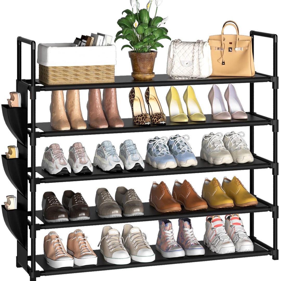 OYREL Schuhregal 5 Ebenen Schuhständer Schuhorganizer für 20-25 Paar Schuhe Platzsparend & Stabil Sc
