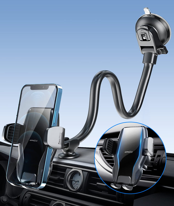 APPS2Car Handyhalterung Auto Saugnapf, Universal Kfz Handyhalterung,Smartphone Halterung Schwanenhal
