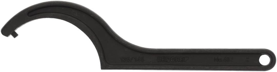 GEDORE Hakenschlüssel mit Zapfen, für Kreuzlochmuttern, SW 135-145 mm, Spitzen-Ø 8 mm, Schraubenschl