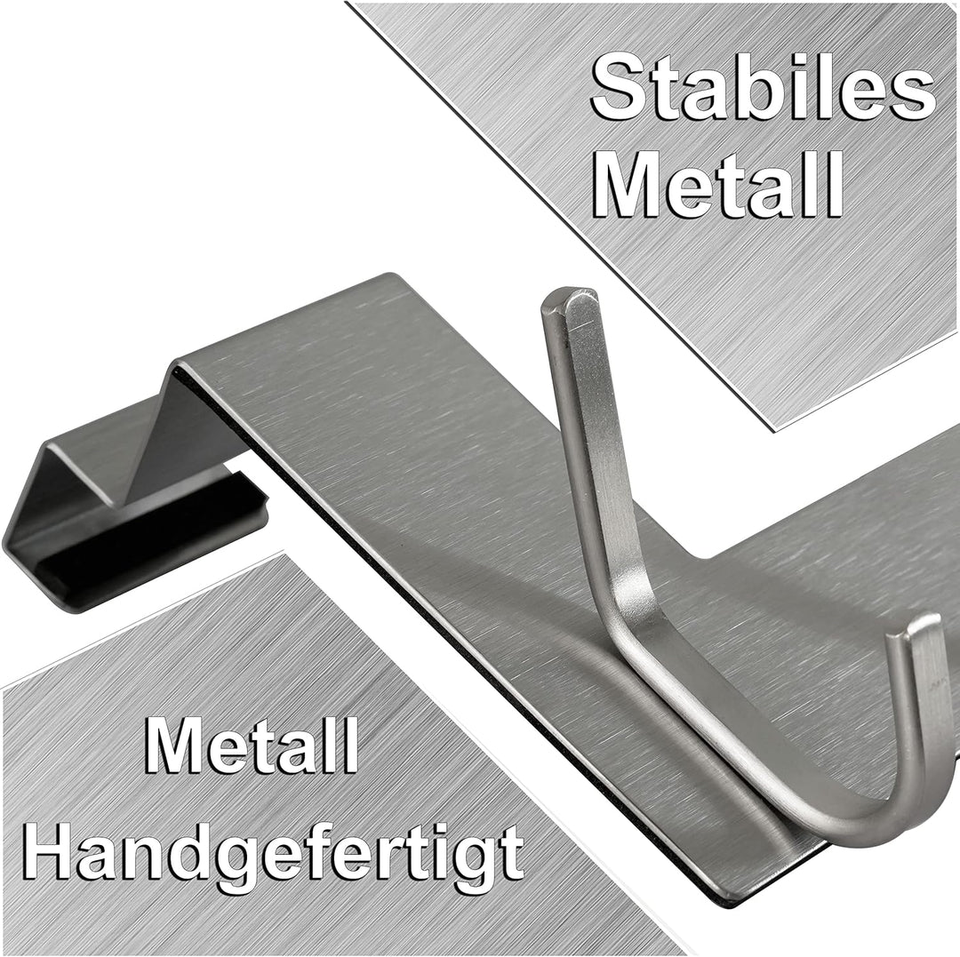 WEBI Türgarderobe mit 6 Haken,Türhaken zum Einhängen,Türaufhänger,Kleiderhaken Tür,Haken Tür,Türhake