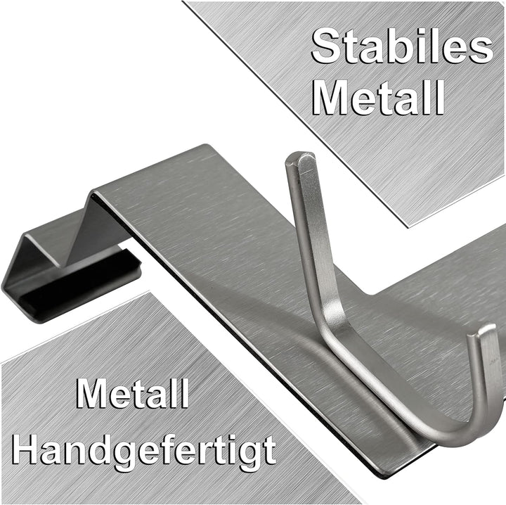 WEBI Türgarderobe mit 6 Haken,Türhaken zum Einhängen,Türaufhänger,Kleiderhaken Tür,Haken Tür,Türhake
