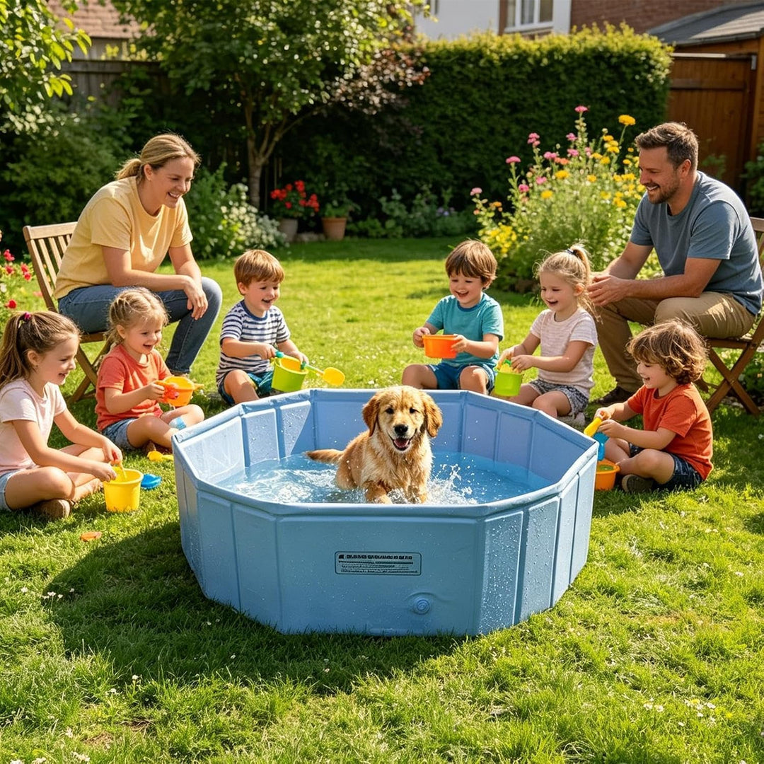 Hundepool – Faltbare -Schwimmbadewanne, Tragbare Haustierbadewanne Für Kleine, Mittelgrosse Und Gros