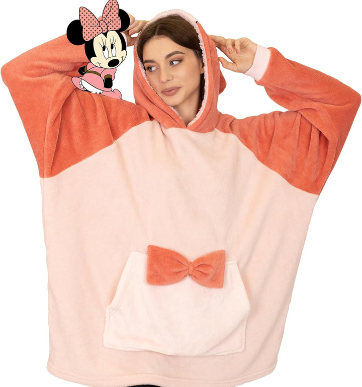 Disney Hoodie Damen Oversized Stitch Hoodie Übergrosser Flauschiger Kapuzenpullover - Lilo und Stitc