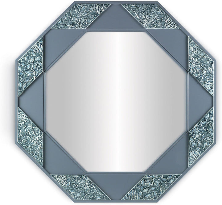 Lladro Acht Sided Spiegel Modern blau