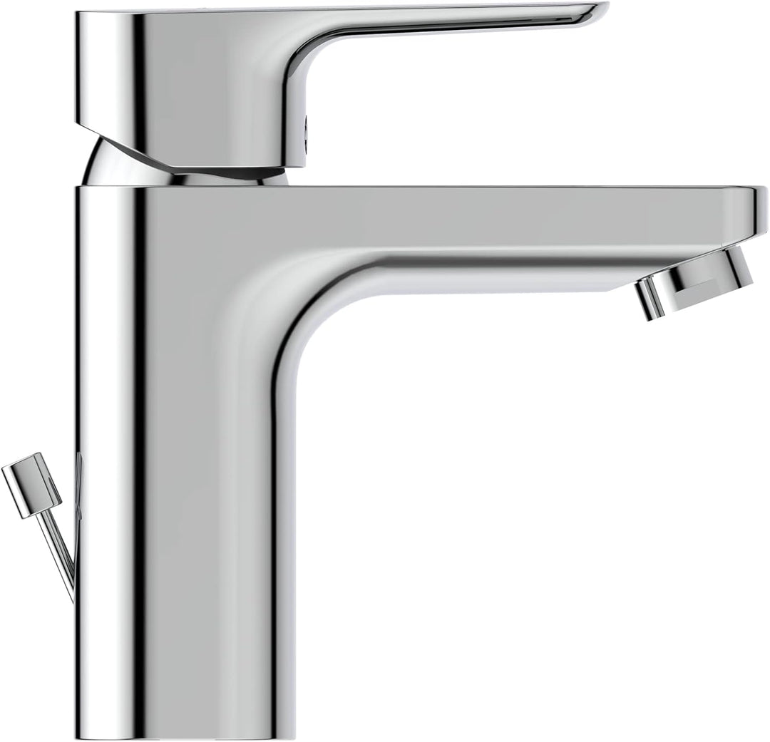 Ideal Standard BC560AA Ceraplan III Slim Waschtischarmatur, Chrom Auslaufhöhe 92mm mit Ablaufgarnitu