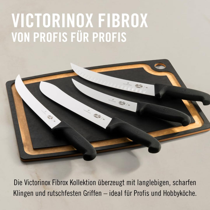 Victorinox Fibrox Schlachtmesser, Langes Zerlegemesser zum Zerteilen grosser Fleischstücke, 25 cm, G
