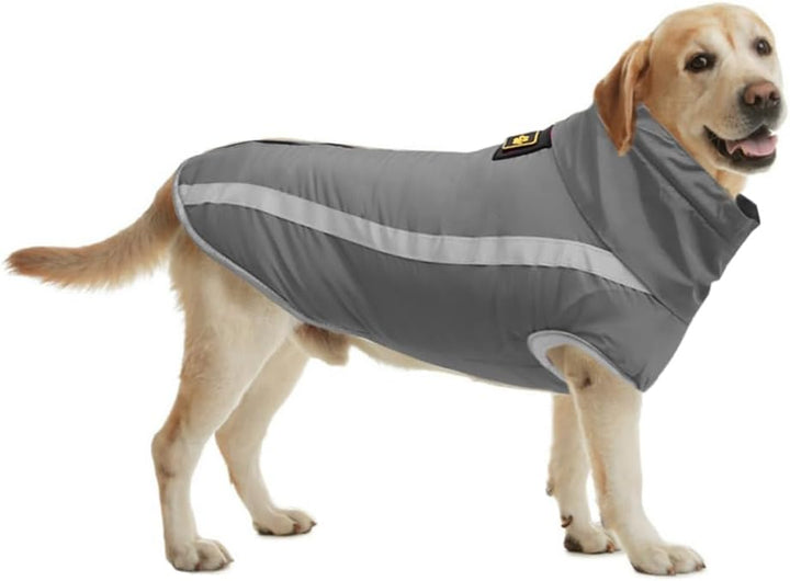 FEimaX Hundemantel Hundejacke wasserdichte Reflektierende Wintermantel mit Fleece Gefüttert Hund Wel