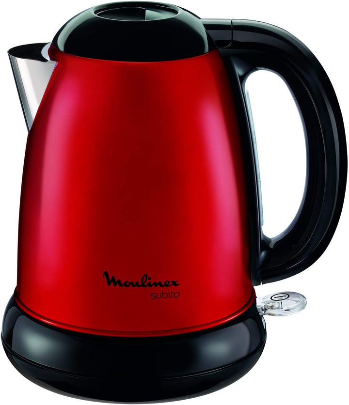Moulinex Subito BY540510 Red Kettle / Edelstahl & LT261D Toaster Subito, rot metallic,Rot, Schwarz B