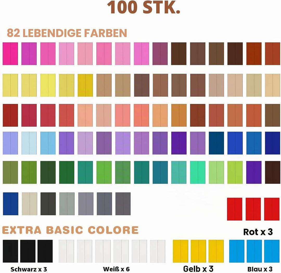 iFergoo Modelliermasse-Set, 100 Farben, Ofen-Modelliermasse-Set, ungiftig, lebendige Farben für Schm