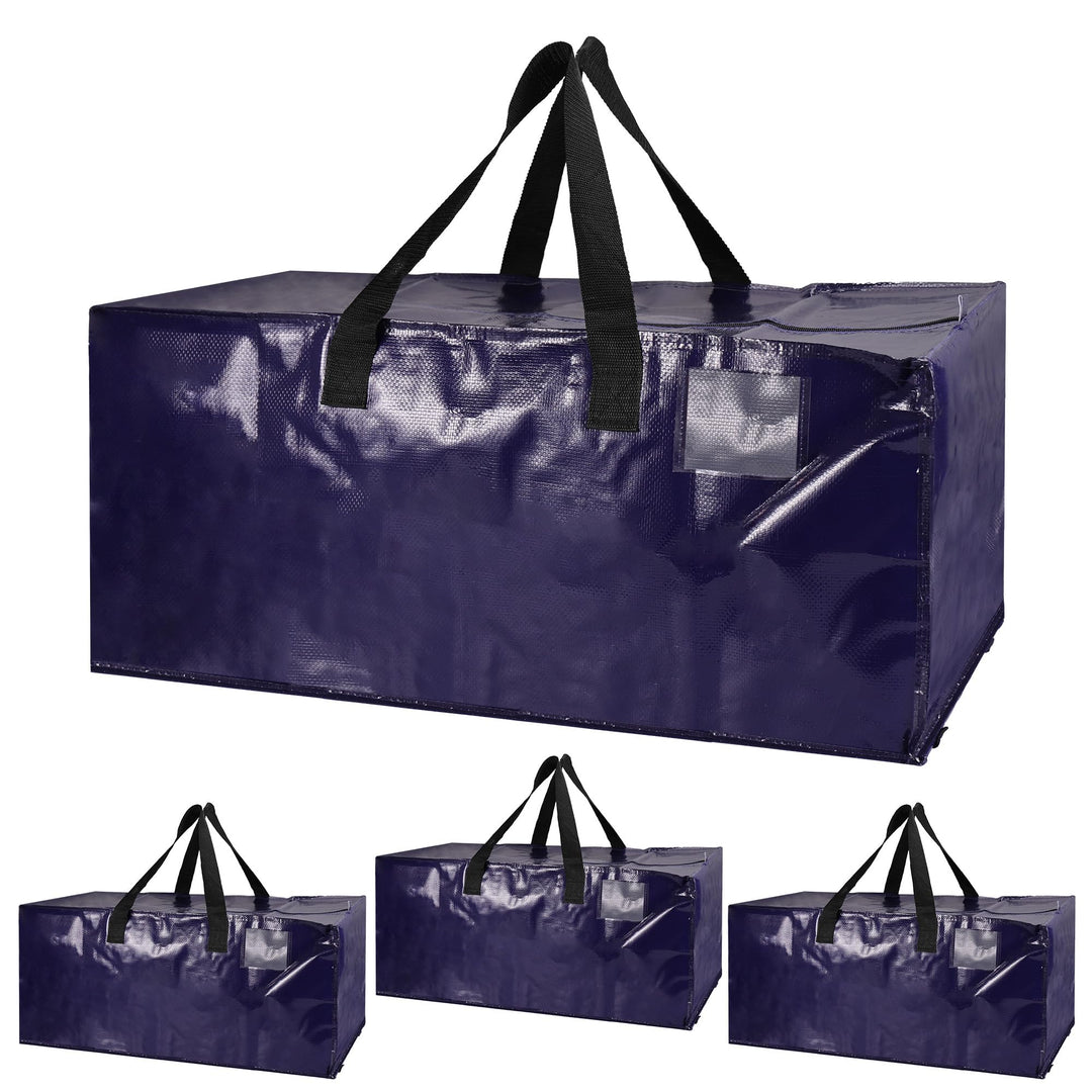 4Stk Umzugstaschen, 92L Aufbewahrungstasche xxl mit Reissverschluss, Durable Wasserdicht Grosse Tasc