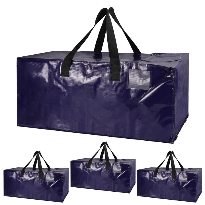 4Stk Umzugstaschen, 92L Aufbewahrungstasche xxl mit Reissverschluss, Durable Wasserdicht Grosse Tasc